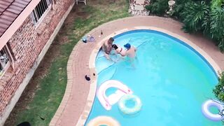 Dji Drone Flying around the neighbourhood i caught my cuckold old nieghbour sharing his wife