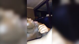 Throwback DarkChocolateBarbie oral-sex & facial