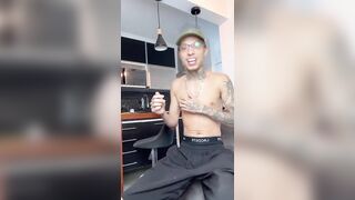 The virgin hunk came home and lost his virginity by falling on the dong.