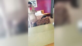 With my youthful ally's slender mamma