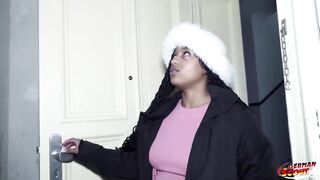 GERMAN SCOUT - No cock-sock Anal Sex at Pick Up Casting for Ebony Hotty Vicky Menage