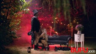 BUFU XXX. Blond hot witch is permeated so deeply so this babe flew away