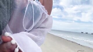 A stranger mother i'd like to fuck gives me a tugjob in front of everybody.