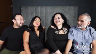 Older pair has sex with youthful pair