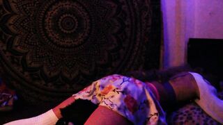 Hawt femboy looks to please herself with her jumping pillows