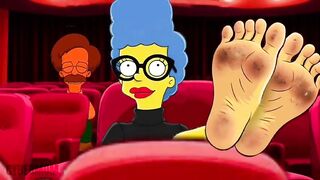 The Bawdy Wrinkled Soles Of Marge Simpson's Feet. Tarantino Parody
