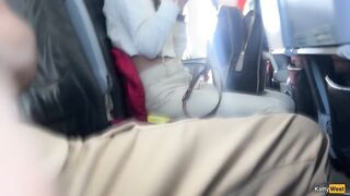 Public Penis Flashing in Airplane - I Brought Stranger to Cum in 2 Minutes