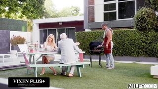 VIXENPLUS Bombshell mother I'd like to fuck Brandi cheats on her spouse whilst this guy listens