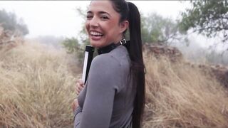 Glamorous PAWG gets booty punished and bound up for a void urine gulp in an olive grove