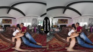 UP CLOSE VR - U See Your Sexy Wife Nina White Bang Her Stud-horse Personal Tutor - CUCKOLD POV