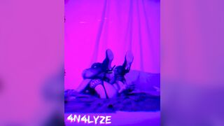 Sissy take a large 10" vibrator in her litle booty. This babe's gaping hard.. 4n4lyze