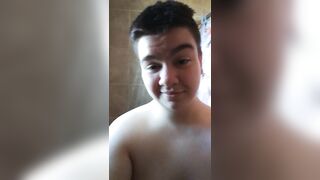 TRANSGENDER FEMALE TO BOY SHOWER TEASE