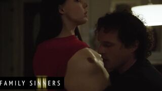 FAMILY SINNERS - Brunette hair Stepsister Gets Wild With Her Stepbrother When No One Else Is Home