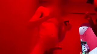 Interracial sex filmed in a dimly lit badhouse