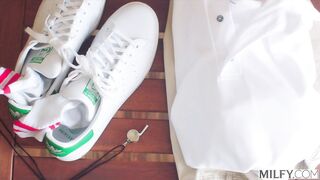 MILFY Nasty Buxom Mamma Gigi Dior Devours Youthful Trainer's Hard Schlong