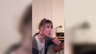 CUCK-CEPTION: sucking my boyfriend to a movie of me banging some other guy (GIANT FACIAL)