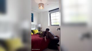 black bitch banging with maly afro chap