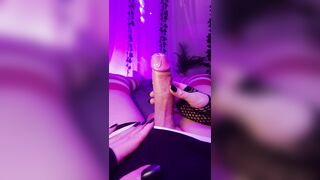 Biggest spunk flow making my large dick cum with a bullet vibe