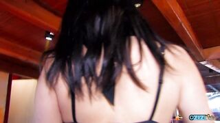 Brunette hair mother I'd like to fuck with large bazookas gets shafted in doggy