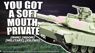 Suck Your Commanding Officers Knob In An M1 Abram’s Reservoir [M4M] [MDOM] [MILITARY]