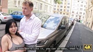 HUNT4K. Large breasts instead of sushi