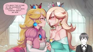 Peach Fills Rosalina! Shemale hentai Creampie & Breeding