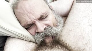 Old Bear Sucking Weenie, Gets Cumstache Award