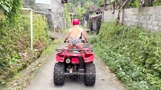 VLOG PORN BALI - I get my cunt filled on the terrace of my Airbnb