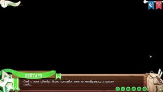 Scene 4 - Yoichi licked Keitaro booty in the cave and helped him cum (russian voice)