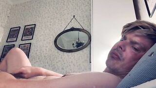 MikeySolos in couch. Verbal and MASSIVE spunk flow