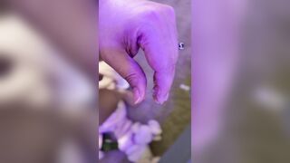 Horny bunny angel playing with her cum