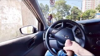 Risky masturbation for a hawt cutie who was looking at me from the bus stop!