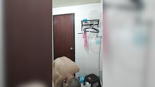 [Nudist] Oriental man, after work