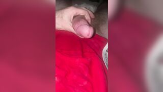 Jerking off my Punk Hard Penis Until I Squirt My Recent Load All Over My Red Boxer Briefs