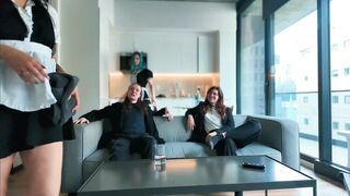 Lesbo FREE-USE Maids: hard coarse sex by T-girl Tops - gals DOMINATED by 2 MEAN boss Butch TRANS HOTTIES with massive transgender knob