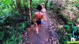 Will I be able to screw this sexy golden-haired and brunette hair in the woods????