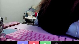 Teasing my step-brother's allies on Discord then fingering myself below the table