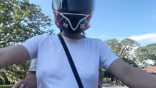 I picked up a DiDi customer out of a brassiere and this guy noticed my large titties two