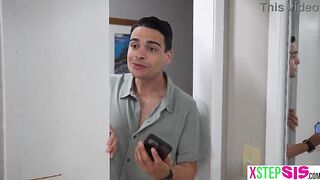 Disappointed lalin girl stepsister had a plan to get stepbro interested