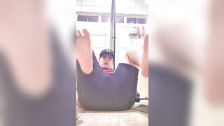 Flamenguista brincando sozinho com o cuzinho