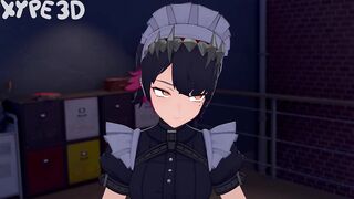 Jane Doe bangs Maid Ellen's mouth and then gives her a thick creampie in standing doggy(Futa, Hardcore, Throatpie, Creampie, Cumflation)