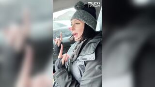 Snowbird Charlotte Sins Cruising Out In The Cold Alps