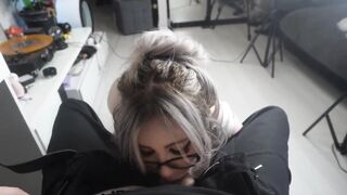 Now I'm going to screw my secretary's mouth and giant butt hard.