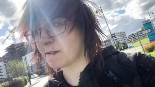 Punk Tboy Uses Remote Control Sex-toy in Public