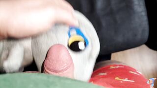 petite plush blue dinosaur