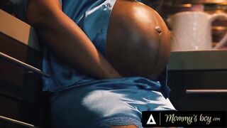 MOMS HUNK - Hawt Preggo Gal Gets Banged Hard During Midnight Snack With Sticky Spunk flow