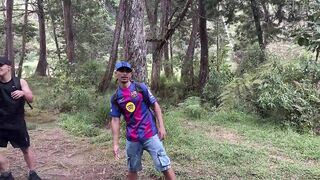 nineteen- and twenty-year-old beauties pay a guide for a journey in the woods and lose control