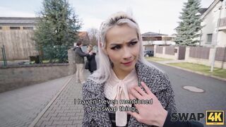 SWAP4K. From the street to couch: banged a big-breasted Jennifer Mendez and left her boyfriend humil