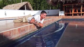 Colombian mother I'd like to fuck Black Screws My Spouse's Youthful Worker Outdoors by the Pool at Her Abode