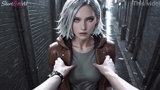 Grace Ashcroft Sneaks U Into Alley for Coarse Public Sex POV - AI GENERATED